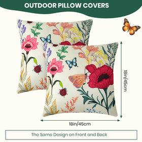Premillow floral print outdoor cover adds vibrant spring color.