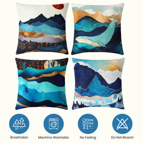 Premillow Sunset Blue Hill pack of four covers ready for patio refresh.