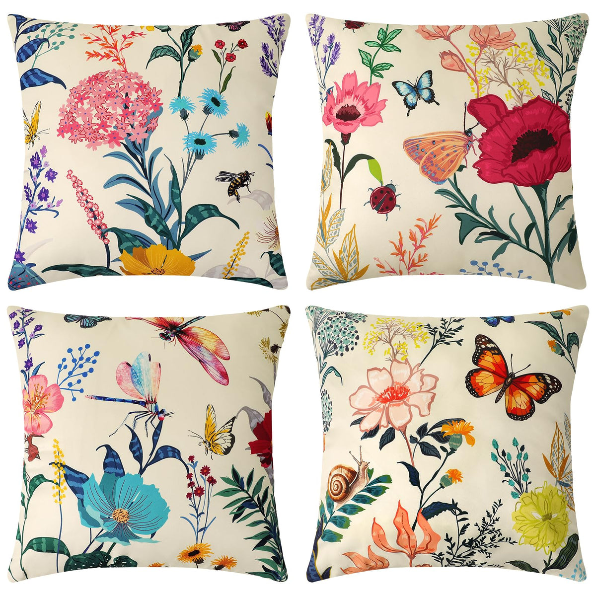 Premillow outdoor pillow covers 18x18 set of four for patio refresh with waterproof fabric.