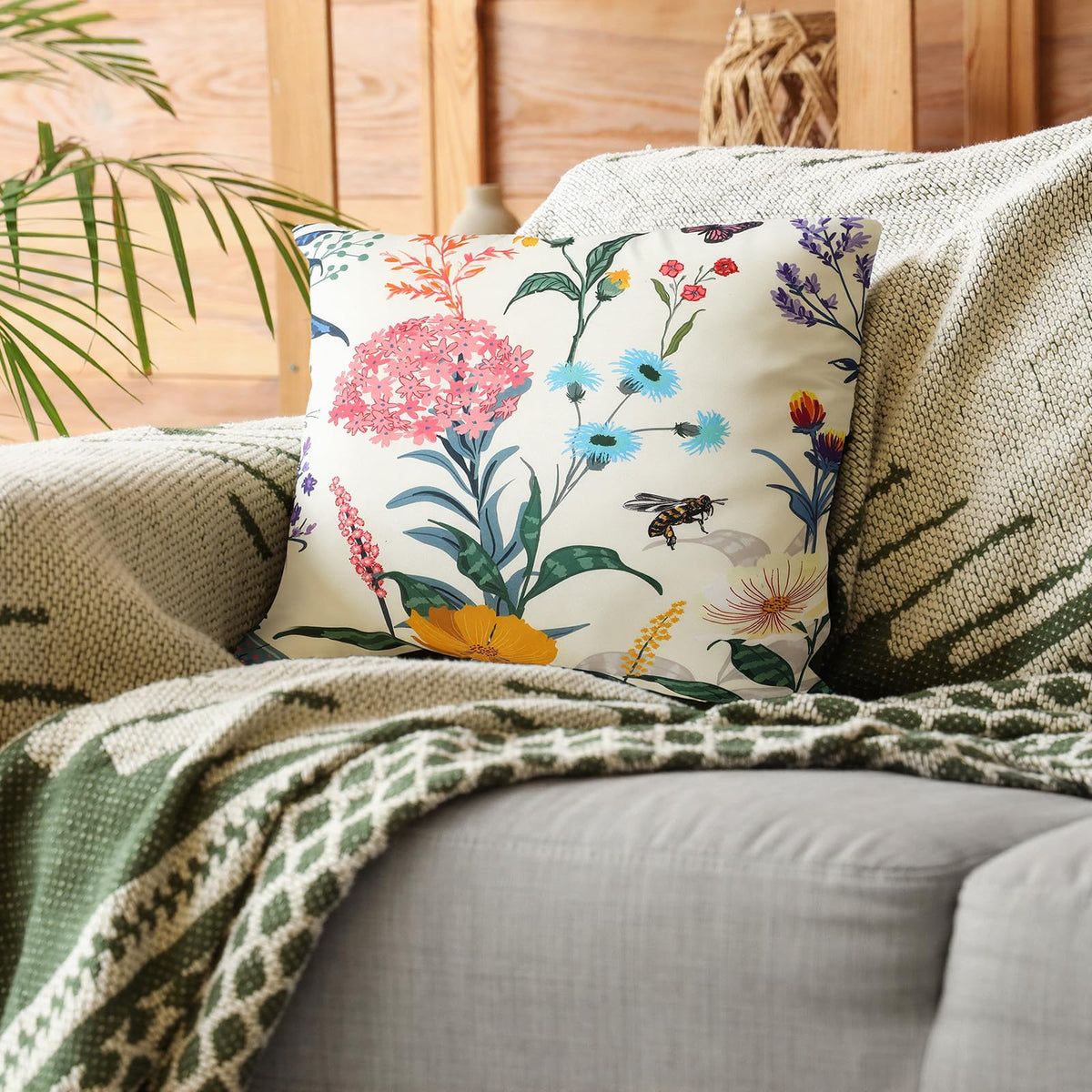 Premillow spring-summer patterns brighten living spaces and outdoor seating.