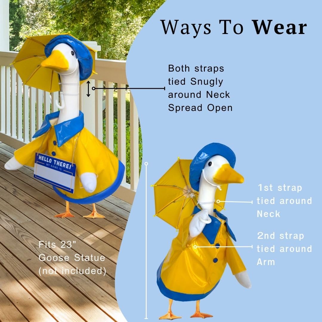 Premium Boutik elastic straps secure hat and umbrella on statue
