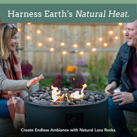Premium Pebbles fire glass for a gas fireplace, adding reflective ambience.