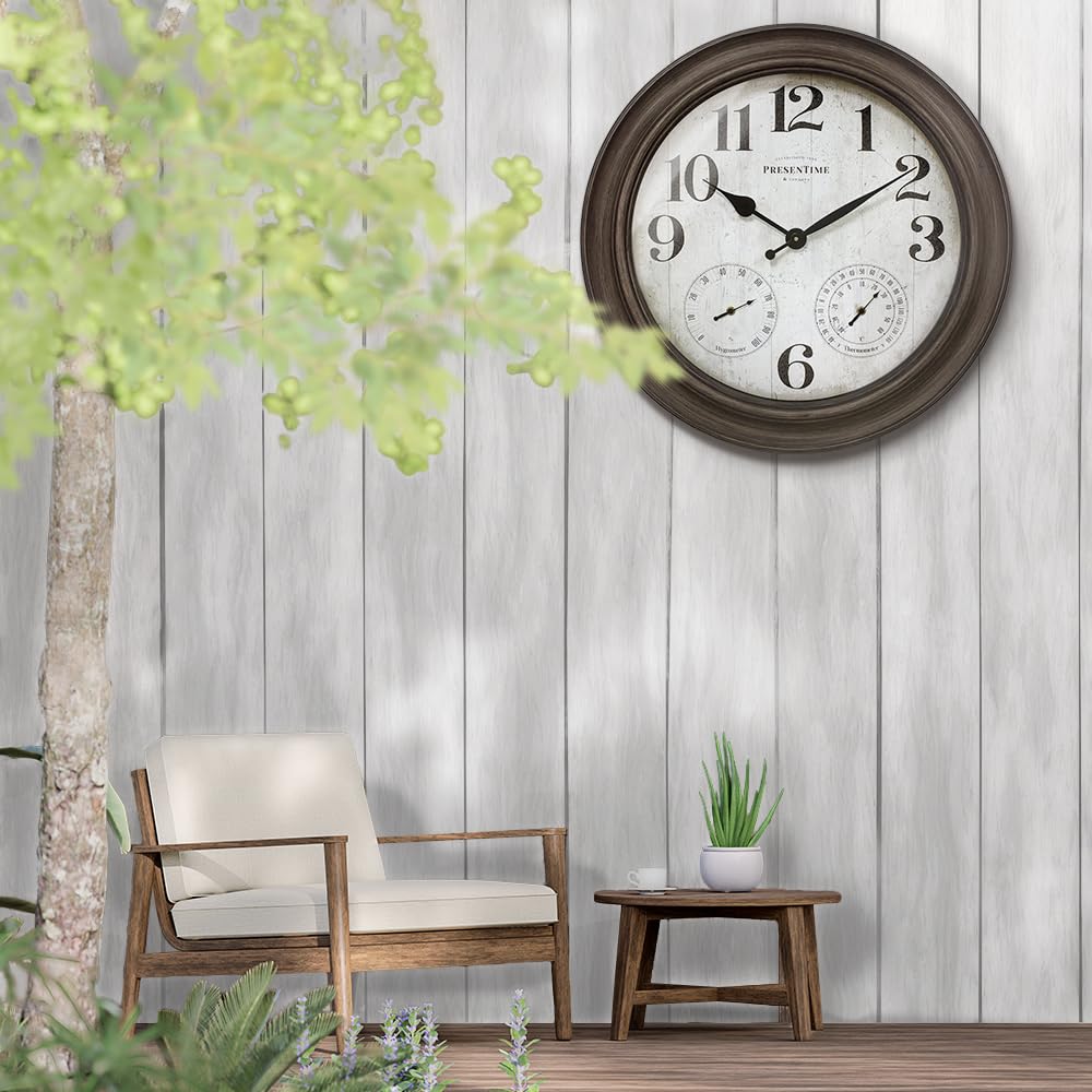Presentime Clifton 26in clock wall mount concept for versatile spaces.