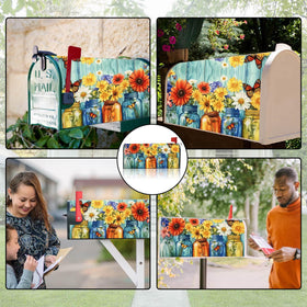 PRESSINART gift ready mailbox cover for holidays and seasonal decor
