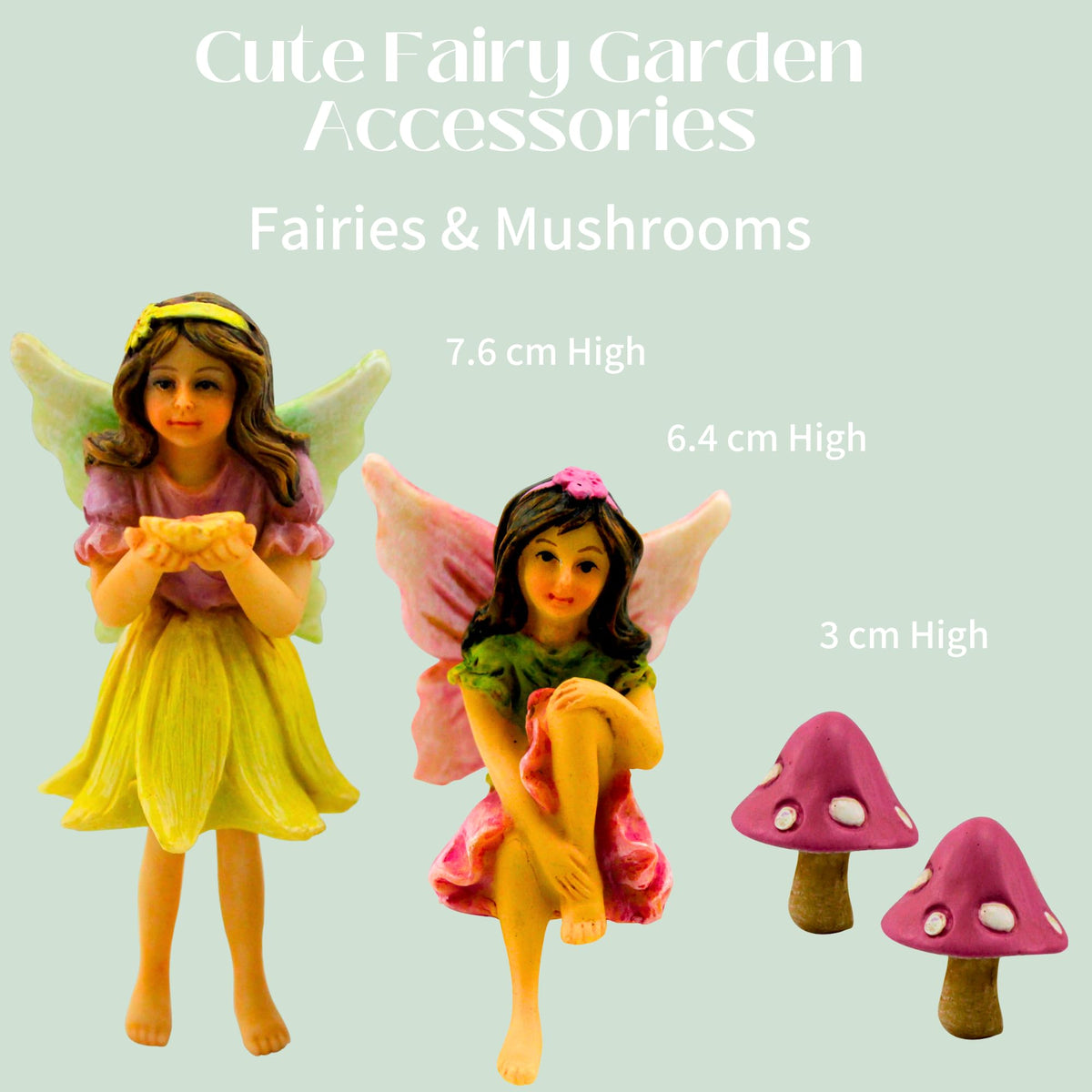 PRETMANNS durable resin ensures long-lasting outdoor fairy decorations