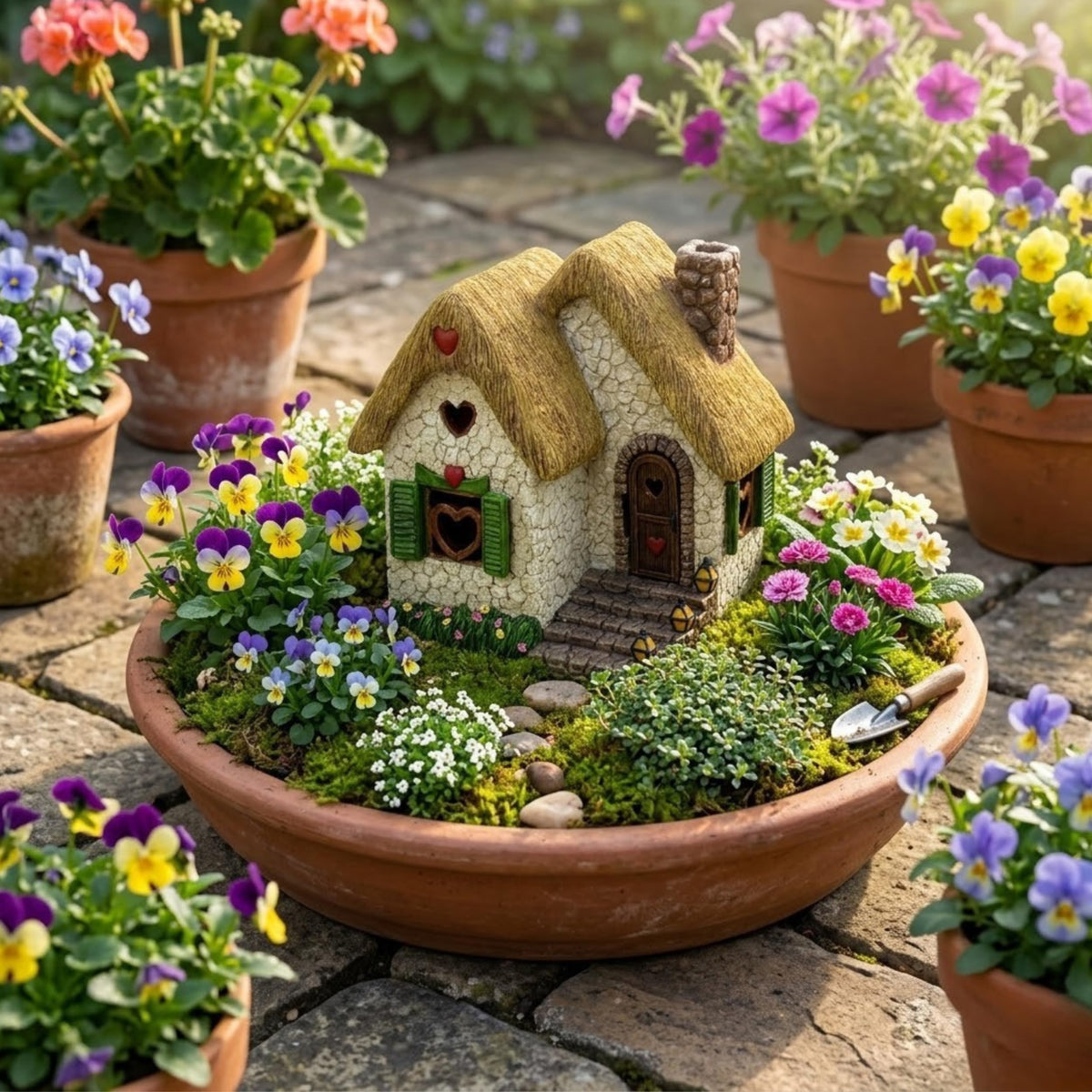 Pretmanns fairy house door-open detail for inviting entry in garden decor