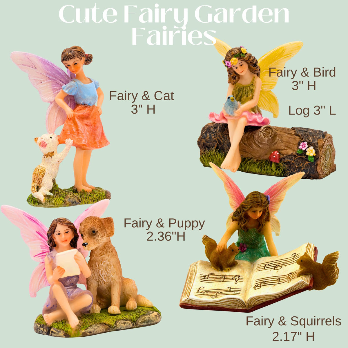 PRETMANNS hand-painted fairy figure highlights detailed colors for vibrant accents.