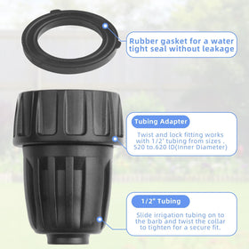 Pretwad adapter gasket seal ensures leak-free performance.