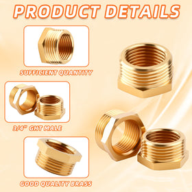 Pretwad brass adapter installed on faucet for secure water connections.