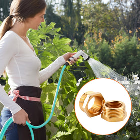 Pretwad adapter connected to sprinkler hose ensures versatile irrigation.