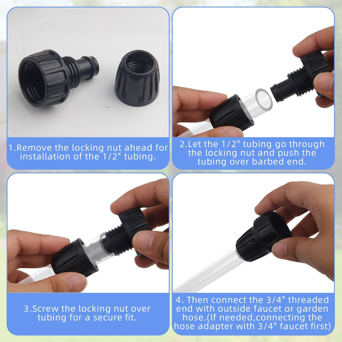 Pretwad durable pom plastic construction for reusable irrigation connectors.