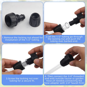 Pretwad durable pom plastic construction for reusable irrigation connectors.