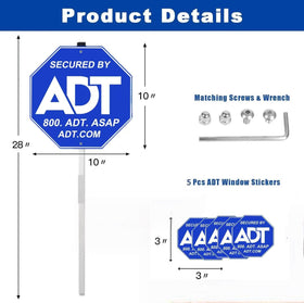 UV-printing on the ADT sign resists fading in outdoor conditions