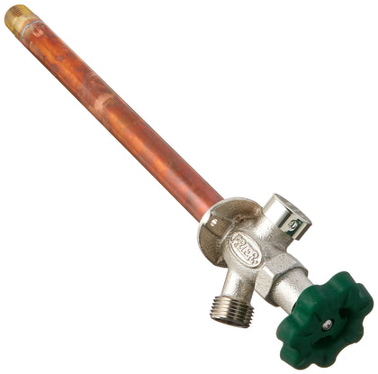 Prier P-164D10 anti-siphon wall hydrant with satin nickel finish for reliable outdoor water access