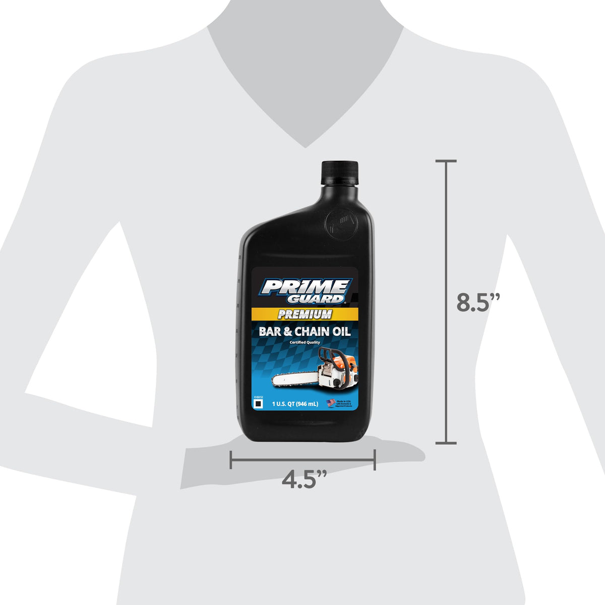 Prime Guard Bar & Chain Oil performing in cold weather maintaining lubricity.