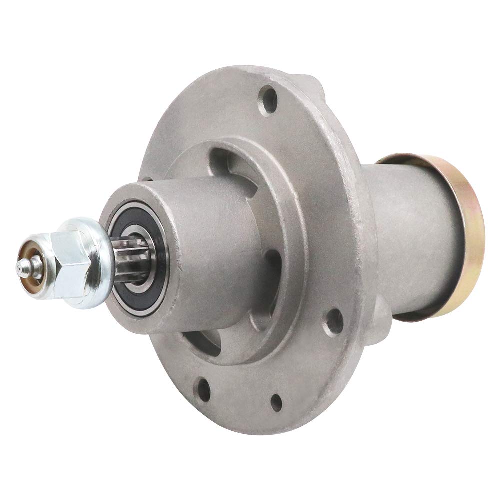 Prime-Swift 539112170 spindle installed on Husqvarna mower supports smooth operation.