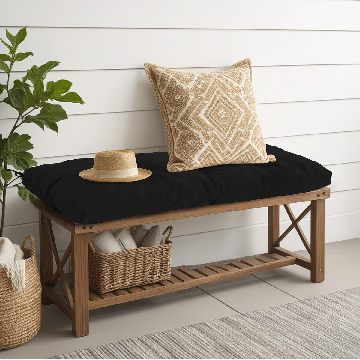 PrimePATIO waterproof seat pad for patio, ideal for garden benches.