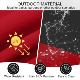 PrimePATIO easy-clean surface demonstrates quick spot cleaning.