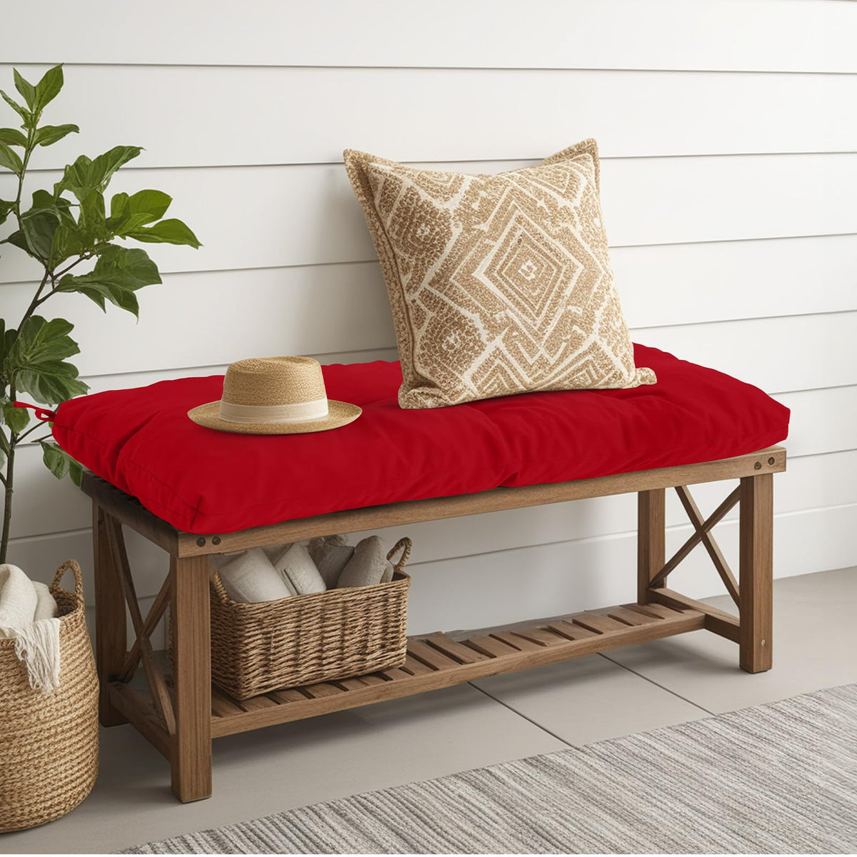 PrimePATIO cushion with four ties securing to a chair.