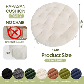 PrimePATIO corduroy cushion close-up highlights soft texture and durable fabric for daily use.