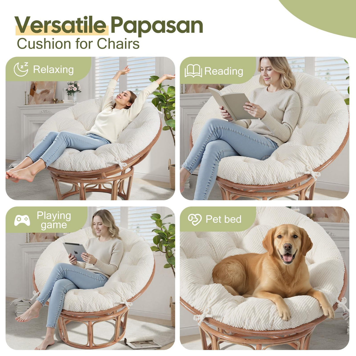 PrimePATIO cushion ties securely attach to chairs for stable outdoor seating.