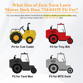 PrimeSwift 734-04155 deck wheel kit for Toro LX460 supports even mowing on bumps