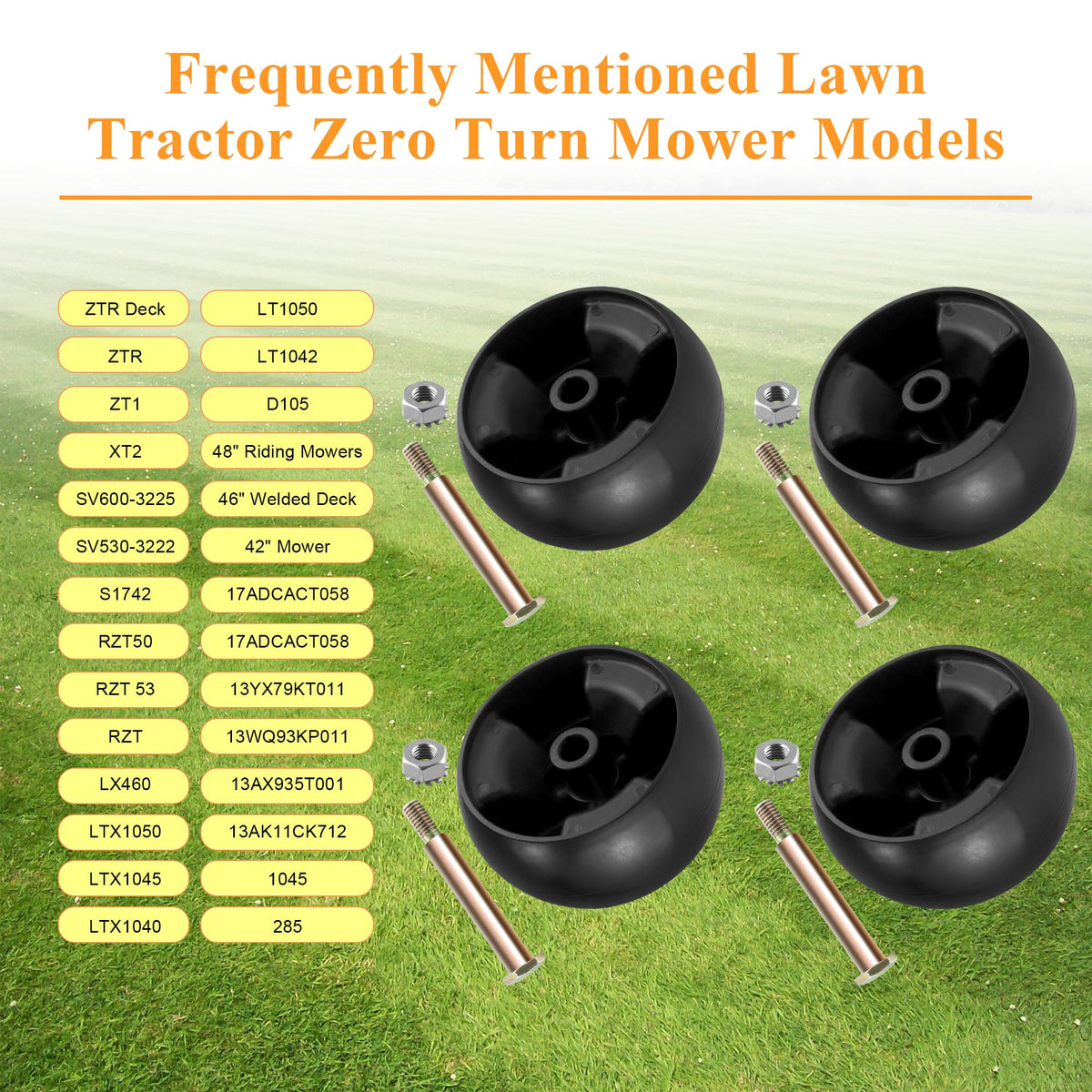 PrimeSwift 734-04155 deck wheel kit for Troy-Bilt 13YX79KT011 improves turning control