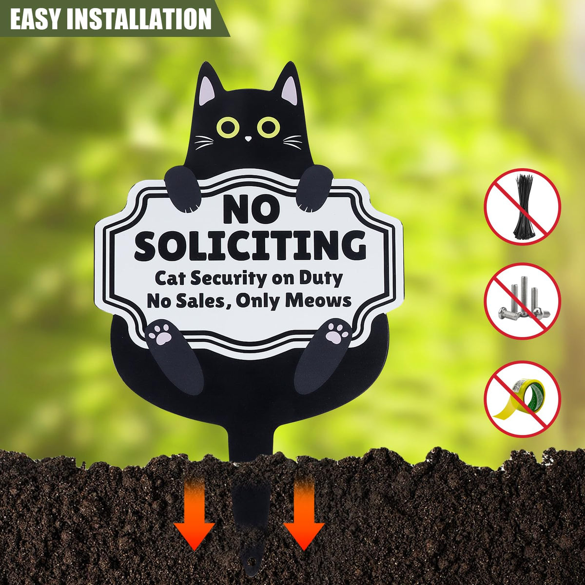 Primo Lines Front door sign with bold lettering for high visibility.