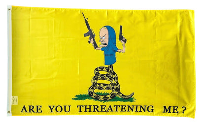PringCor 3x5ft flag Beavis Cornholio design for outdoor display in calm wind