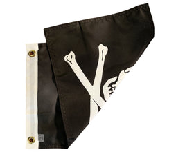 PringCor double-sided 12x18 flag with grommets for secure outdoor mounting.