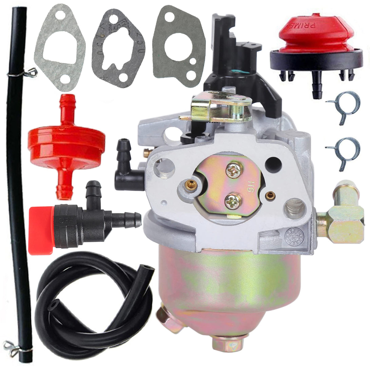 Pro Chaser carburetor for Craftsman 247-889701, front view, smooth starting potential