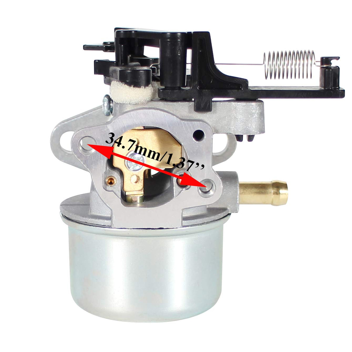 Pro Chaser carburetor side view highlights compact profile ideal for tight engine bays.