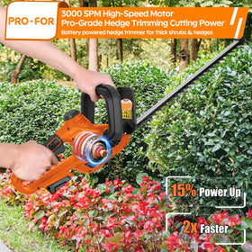PRO-FOR 180° rotatable handle enables flexible trimming angles.