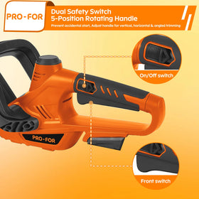 PRO-FOR 22-inch dual-action blade delivers smoother, cleaner cuts.