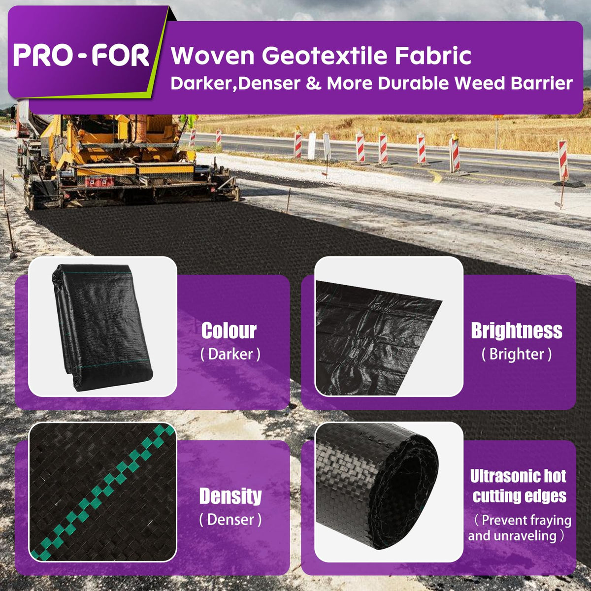 PRO-FOR fabric with clear guide lines for easy cutting and placement
