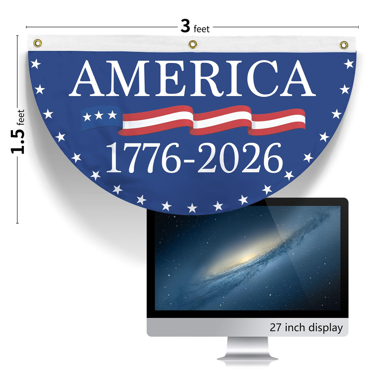 Probsin 1776-2026 blue banner enhances celebrations.