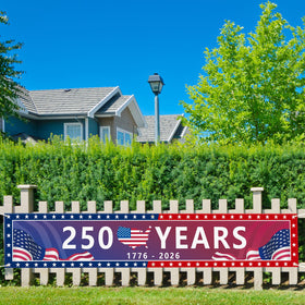 Probsin 250th banner with color-fast printing for seasonal use