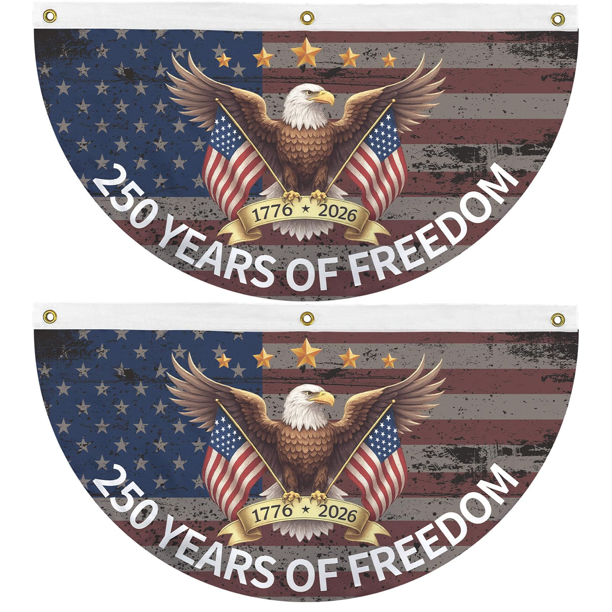 Probsin 250th Anniversary Bunting in bright colors for outdoor celebration decor.