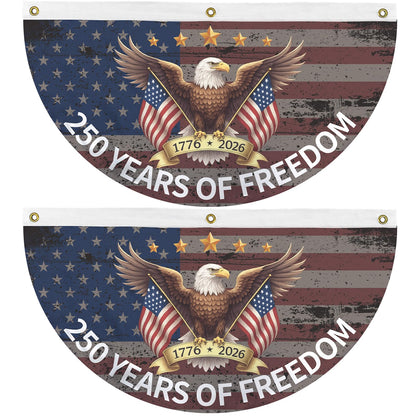 Probsin 250th Anniversary Bunting in bright colors for outdoor celebration decor.