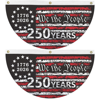 Probsin 250th anniversary bunting, 1.5x3ft for outdoor patriotic displays.