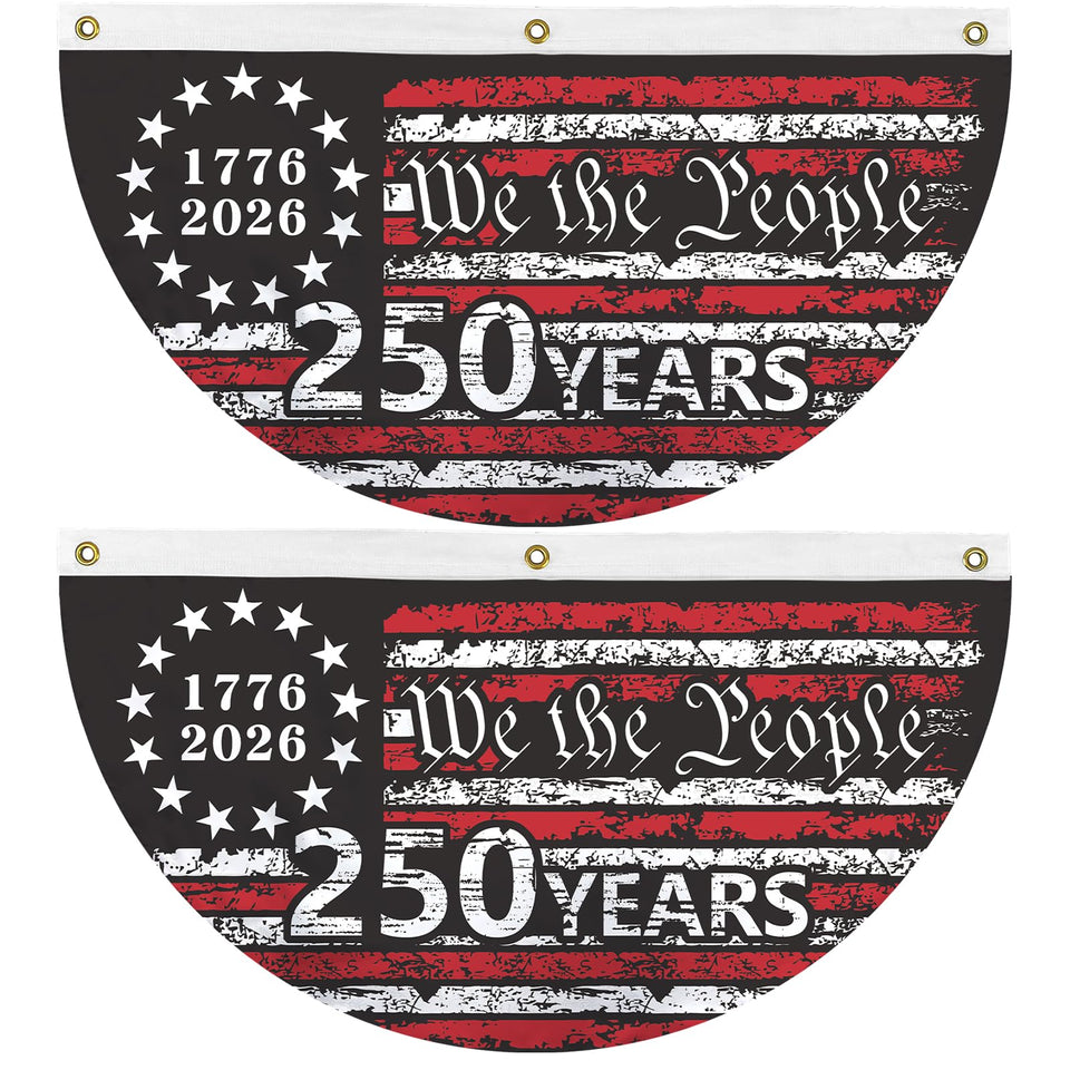 Probsin 250th anniversary bunting, 1.5x3ft for outdoor patriotic displays.