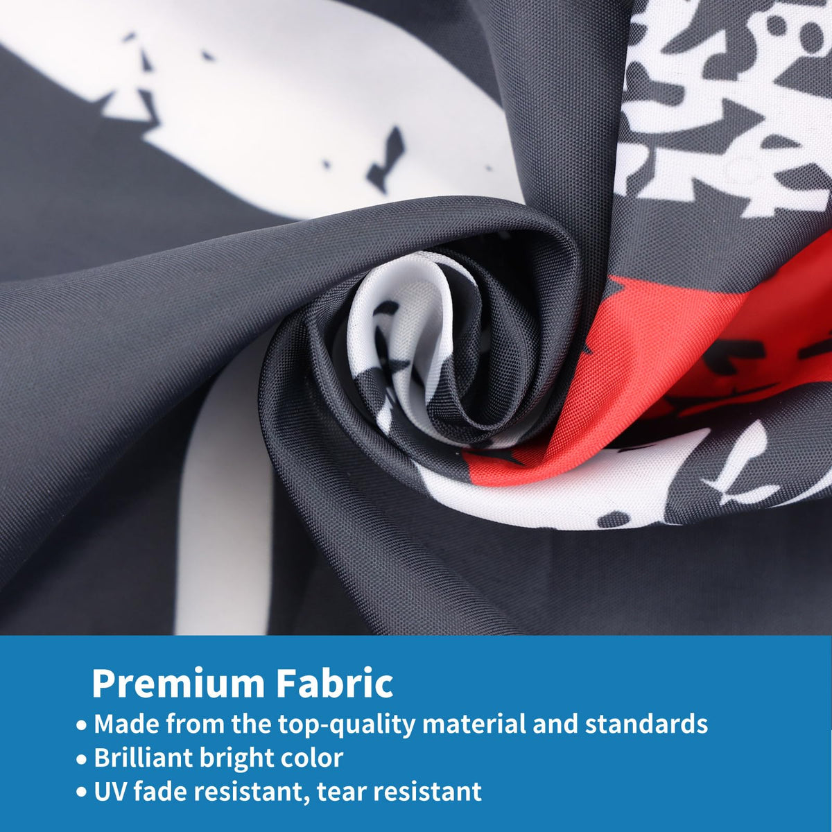 Probsin 250th Anniversary Flag brass grommets for easy pole hanging.
