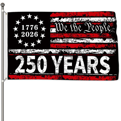 Probsin 250th Anniversary Flag front view for durable outdoor patriotic display.