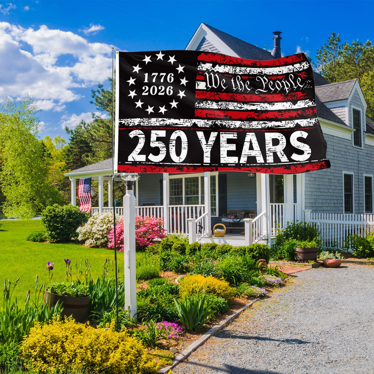 Probsin 250th Anniversary Flag ideal for porch, yard, or indoor decor.