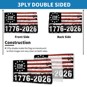 Probsin flag with canvas header and brass grommets for secure hanging.
