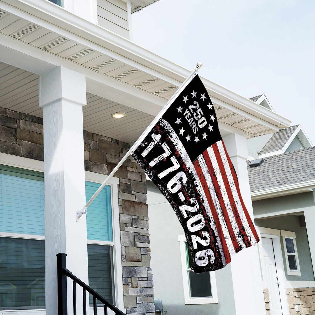 Probsin anniversary flag with bold patriotic design for outdoor visibility.
