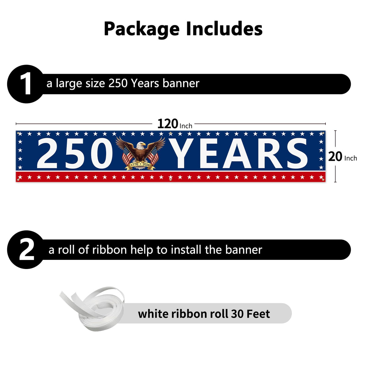 Probsin banner with six brass grommets is easy to hang.