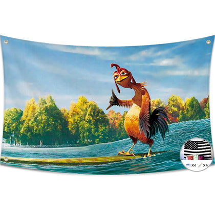 Probsin chicken flag 3x5ft banner hanging for bold yard decor.