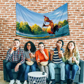 Probsin chicken flag ideal for garden or yard party setups.