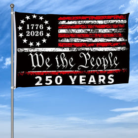 Probsin flag waving gently in a breeze during events